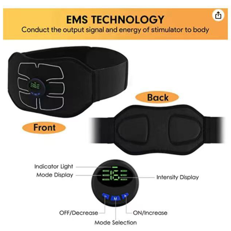 ElectricABSAbdominalBeltSmartBodyMassagerPortableLightweightLazyMuscleTrainingFitnessEquipmentforHom-2005868-3