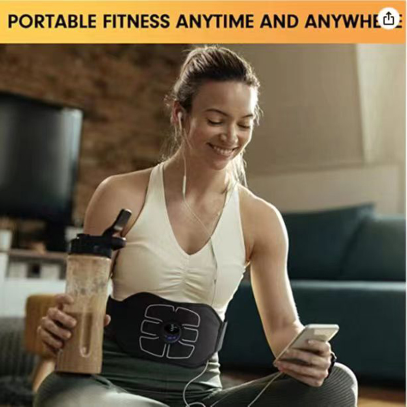 ElectricABSAbdominalBeltSmartBodyMassagerPortableLightweightLazyMuscleTrainingFitnessEquipmentforHom-2005868-5