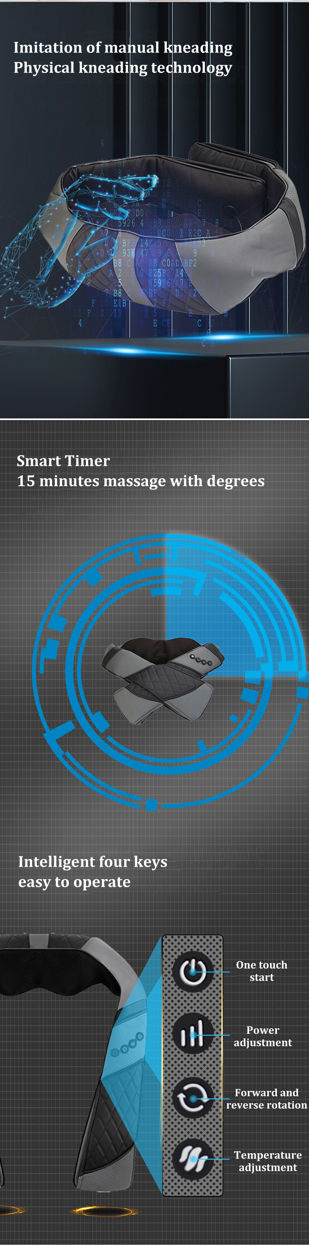 ElectricNeckMassagerBackandShoulderMassagerswithHeatDeepTissue3DKneadingPillowPortableShiatsuMassage-1910490-2