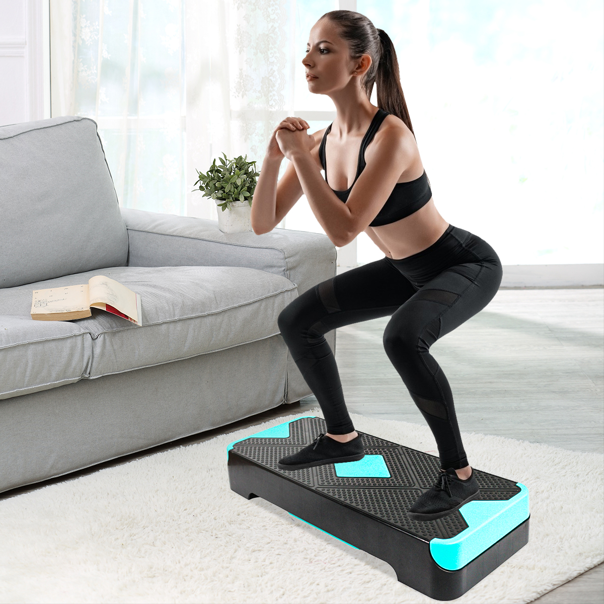 FitnessExerciseStepperAerobicStepAdjustableHeightRiserCardioWorkoutEquipmentHomeGymMaxLoad150kg-1858070-7