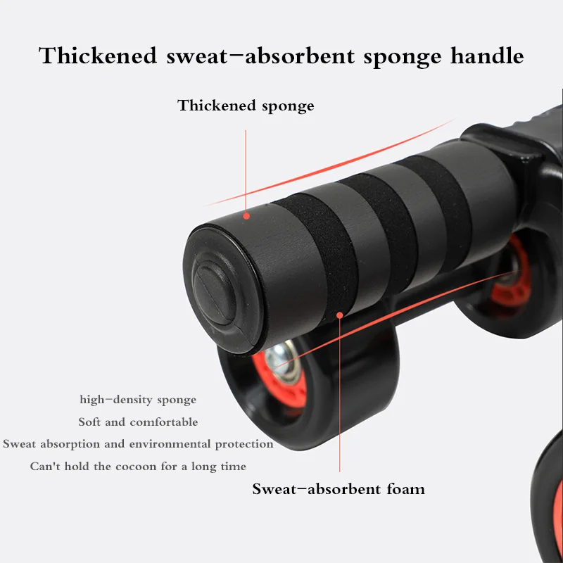 FourWheelAbdominalRollerPushupHomeFitnessEquipmentWear-resistantAnti-slip500kgWeightCapacityBodyArmW-2005473-4