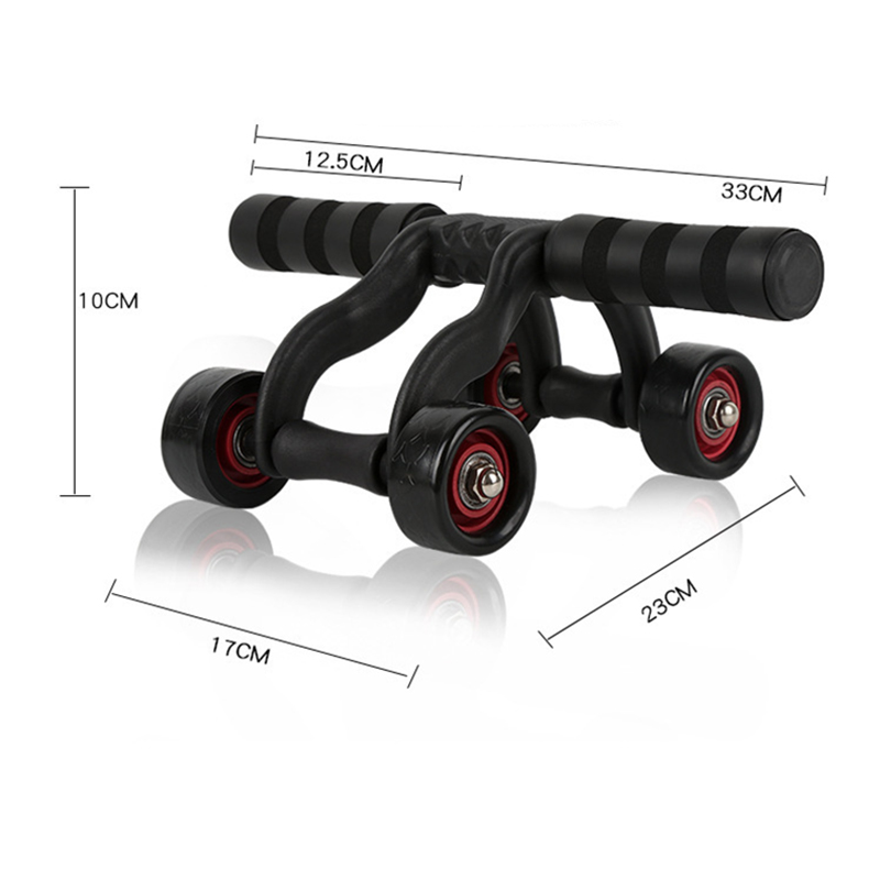 FourWheelAbdominalRollerPushupHomeFitnessEquipmentWear-resistantAnti-slip500kgWeightCapacityBodyArmW-2005473-6