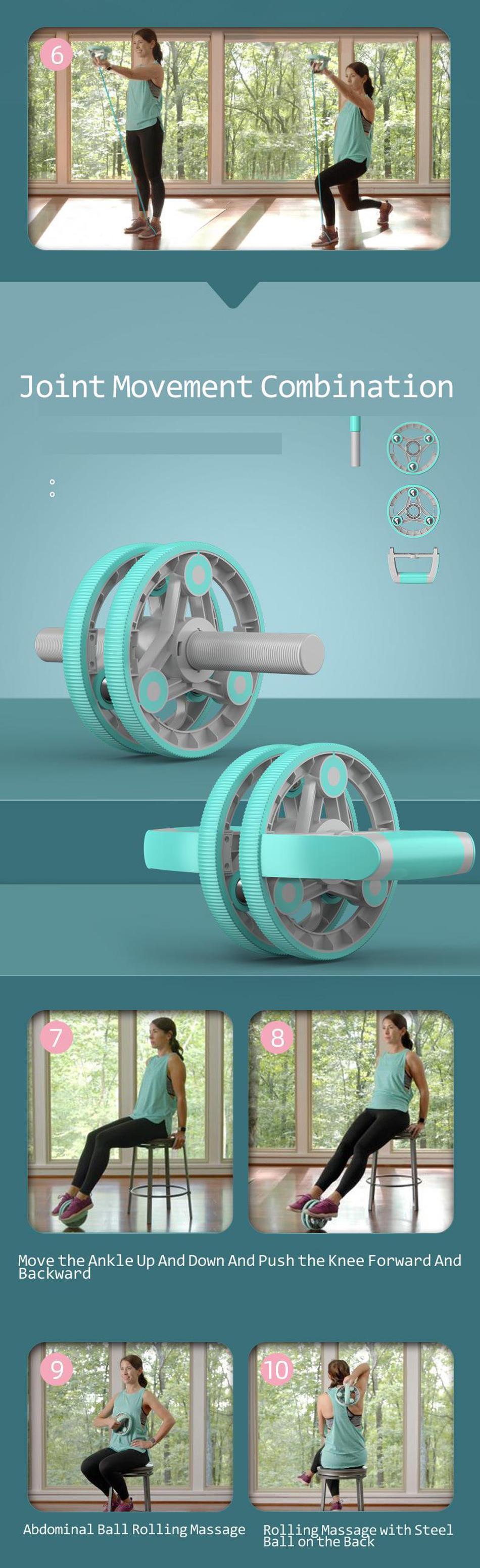 KALOAD14In1MultifunctionalCombinedAbdominalWheelforArmWaistLegExerciseGymFitnessEquipmentPush-UpRack-1820244-5