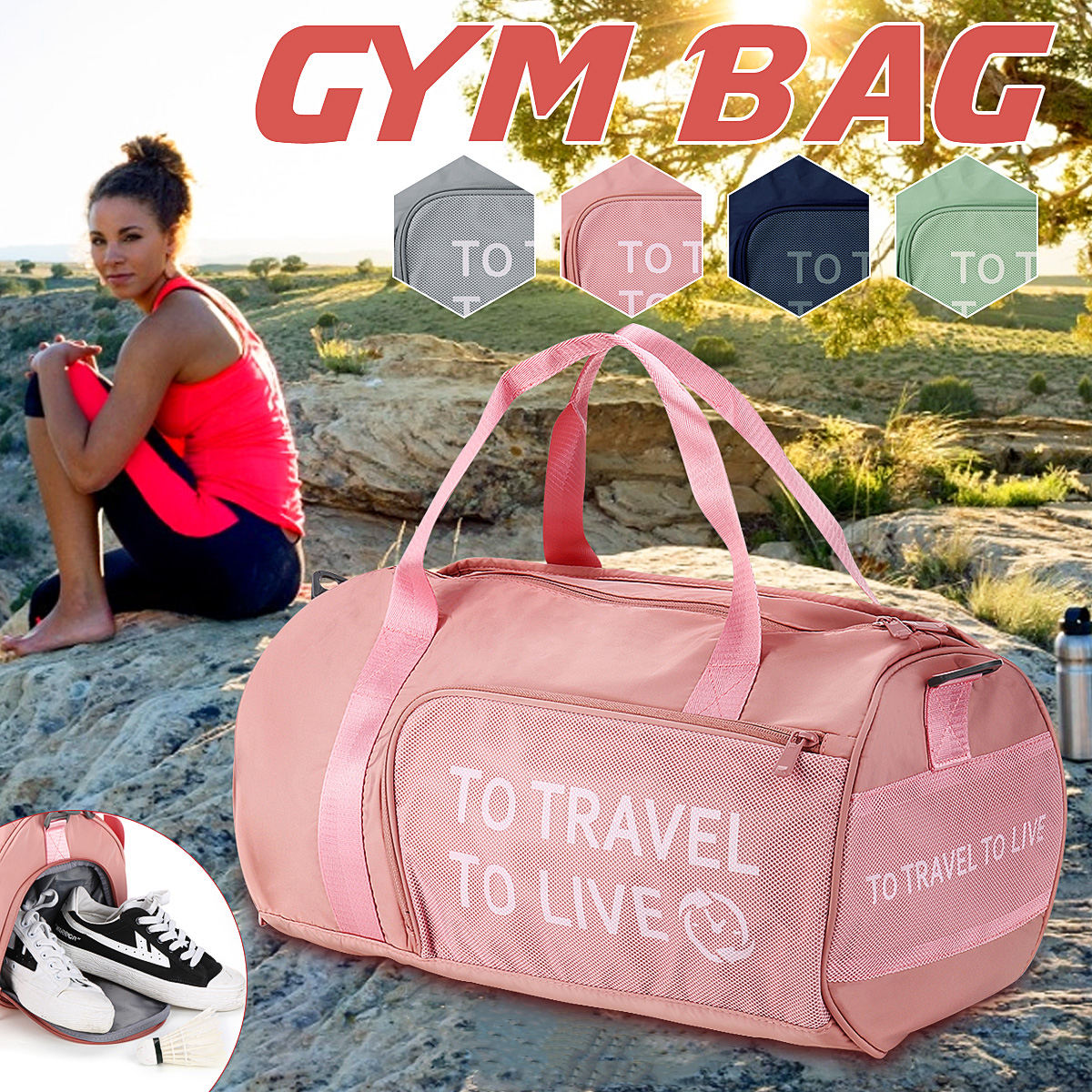 KALOADGymYogaBagOutdoorIndoorSportsFitnessBasketballRunningBackpack-1545539-1
