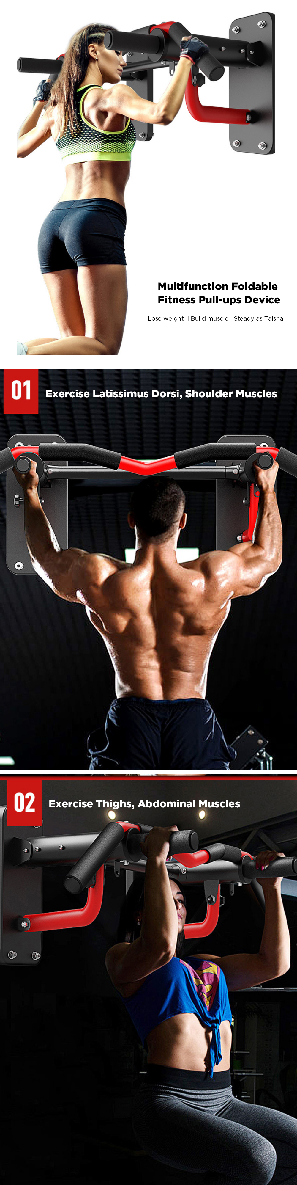 KALOADHomePull-upsBarFitnessAbdominalArmMusclesTrainingMultifunctionalGymSportExerciseTools-1682272-1