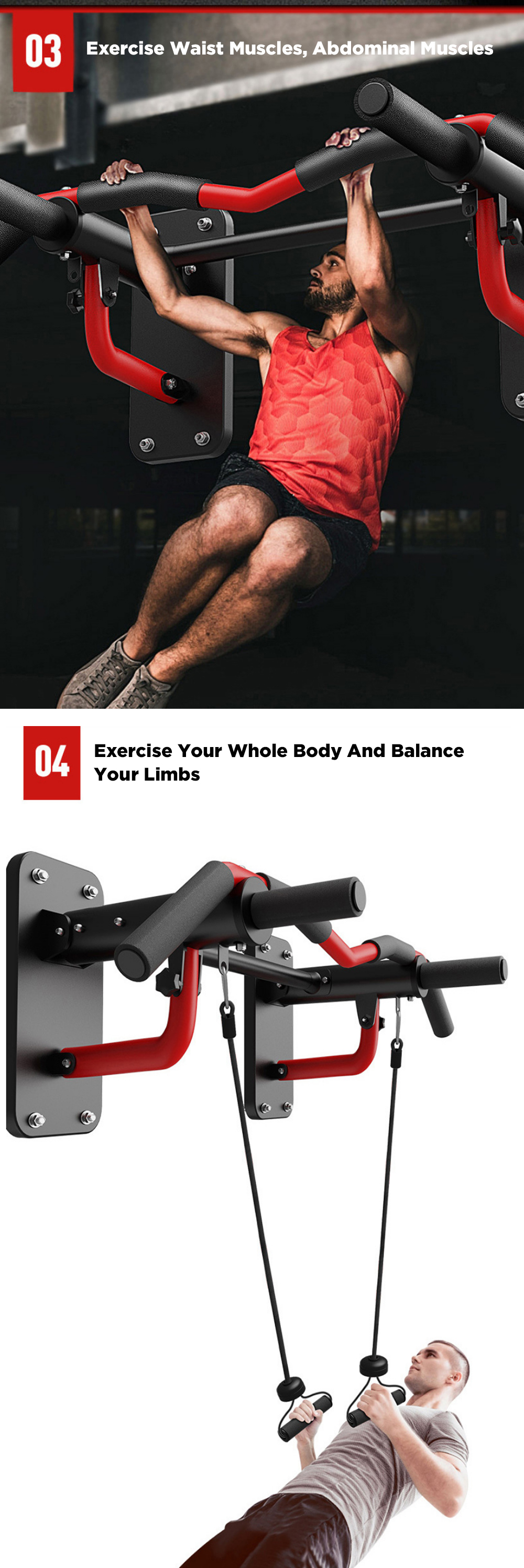 KALOADHomePull-upsBarFitnessAbdominalArmMusclesTrainingMultifunctionalGymSportExerciseTools-1682272-2