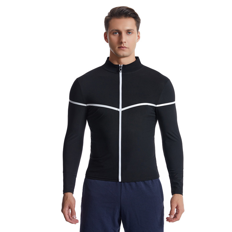 MensSweatSaunaSuitShaperStretchBreathableSweatAbsorbingZipUpSportswearFitnessVestforLosingWeightFitn-2008192-3
