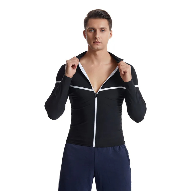 MensSweatSaunaSuitShaperStretchBreathableSweatAbsorbingZipUpSportswearFitnessVestforLosingWeightFitn-2008192-4