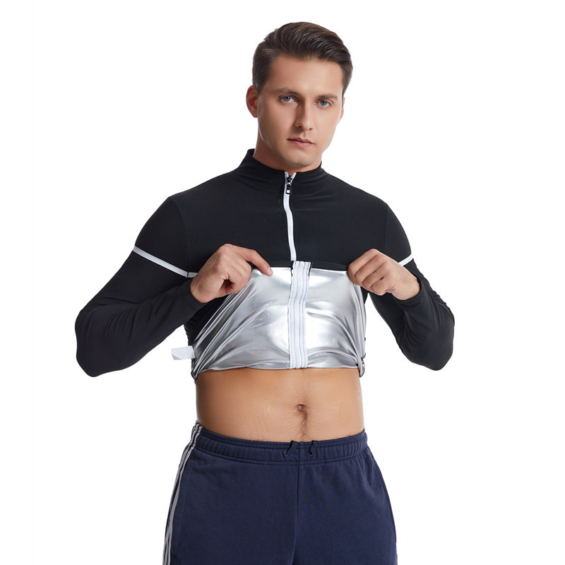 MensSweatSaunaSuitShaperStretchBreathableSweatAbsorbingZipUpSportswearFitnessVestforLosingWeightFitn-2008192-7