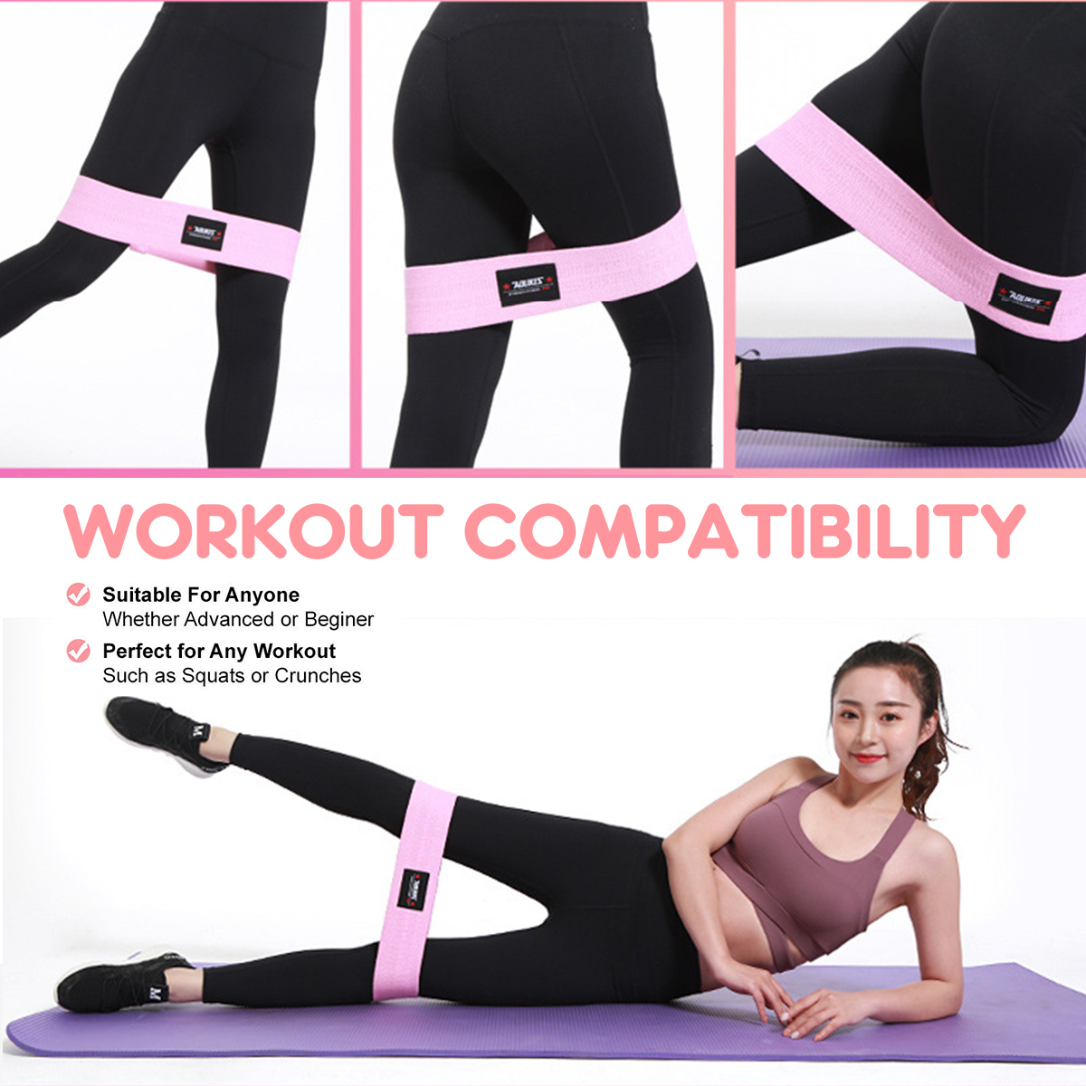 Multi-ColorsM-XLHomeResistanceBandsHipTrainingFitnessYogaStretchPullUpAssistBandsRubberBand-1678148-3