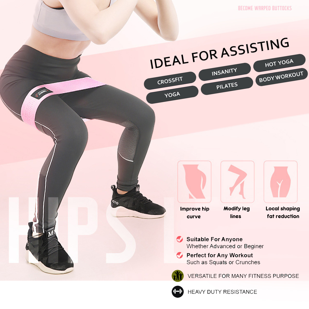 Multi-ColorsM-XLHomeResistanceBandsHipTrainingFitnessYogaStretchPullUpAssistBandsRubberBand-1678148-4