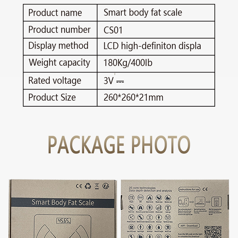 SmartWirelessBodyScale25KeyBodyDataAnalyze3UnitsSwitchAppCompositionMonitoring19LanguagesSupport180k-2008328-15