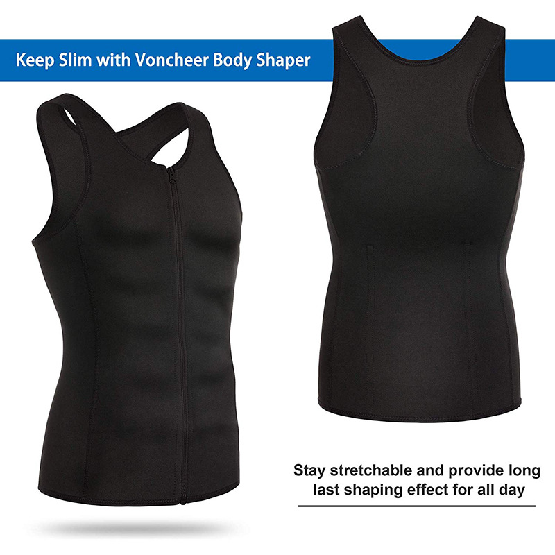 TENGOOMenBodyShaperBeltCompressionShirtVestCorsetLossUndershirtsWaistFitnessTrainingClothes-2005619-3