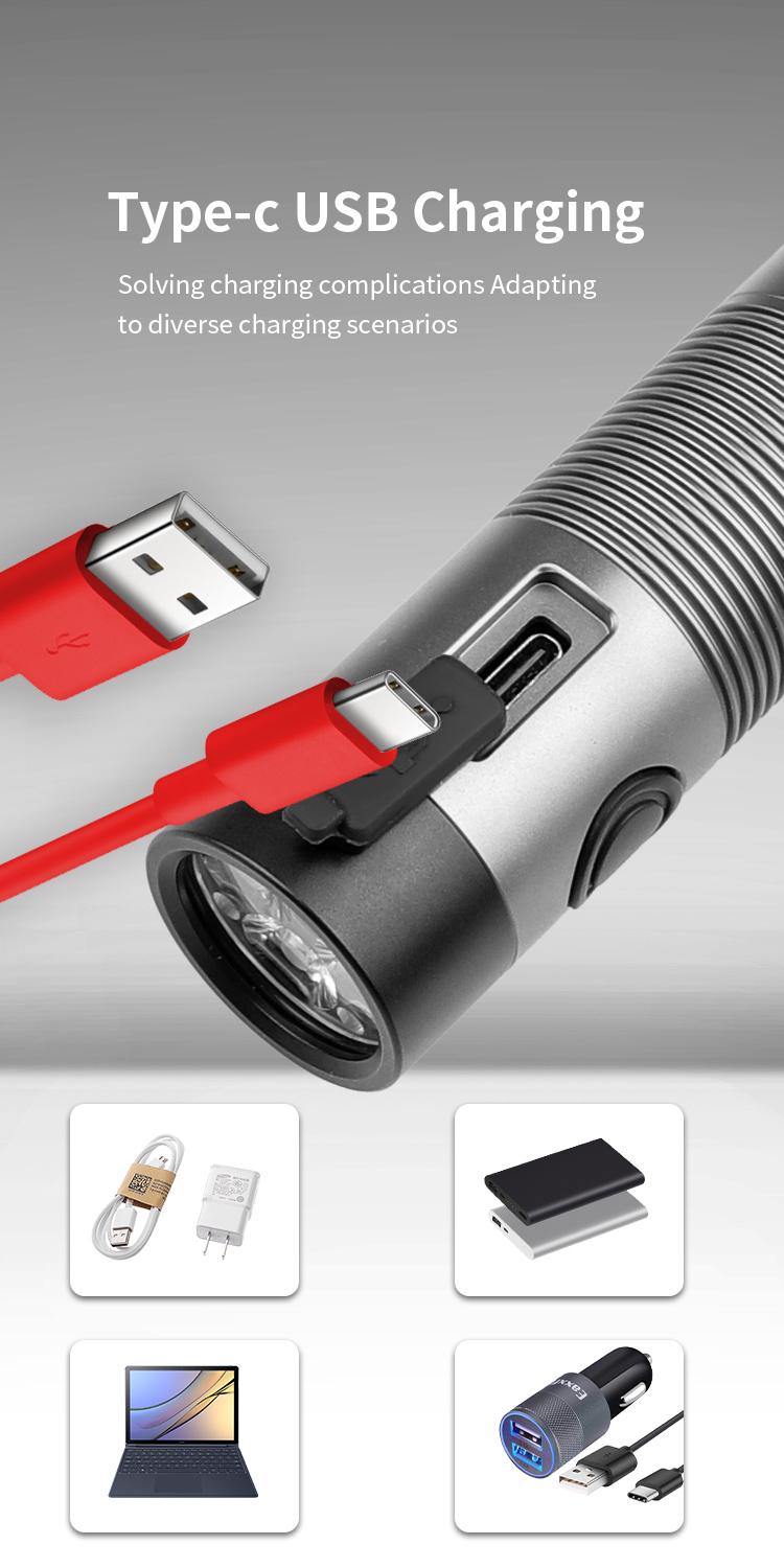 3XPGBrightEDCFlashlightWithDiffuserLampshadesType-CRechargeableEndlessDimmingMiniPortableLEDTorchSma-1997621-14