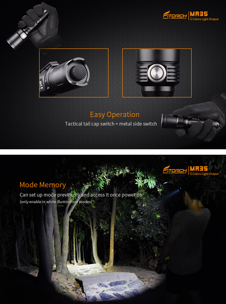FitorchMR35XP-L21200Lumens5lightcolorsRechargeablePortableUVLEDFlashlight-1205114-5