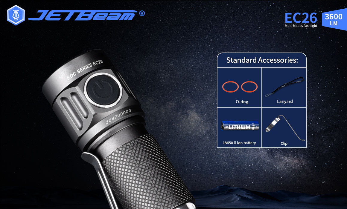 JETBEAMEC264XPLHI3600LM268mEDCPowerfulLEDFlashlightIPX8WaterproofOutdoorMagneticRepairLamp18650MiniT-1851048-12