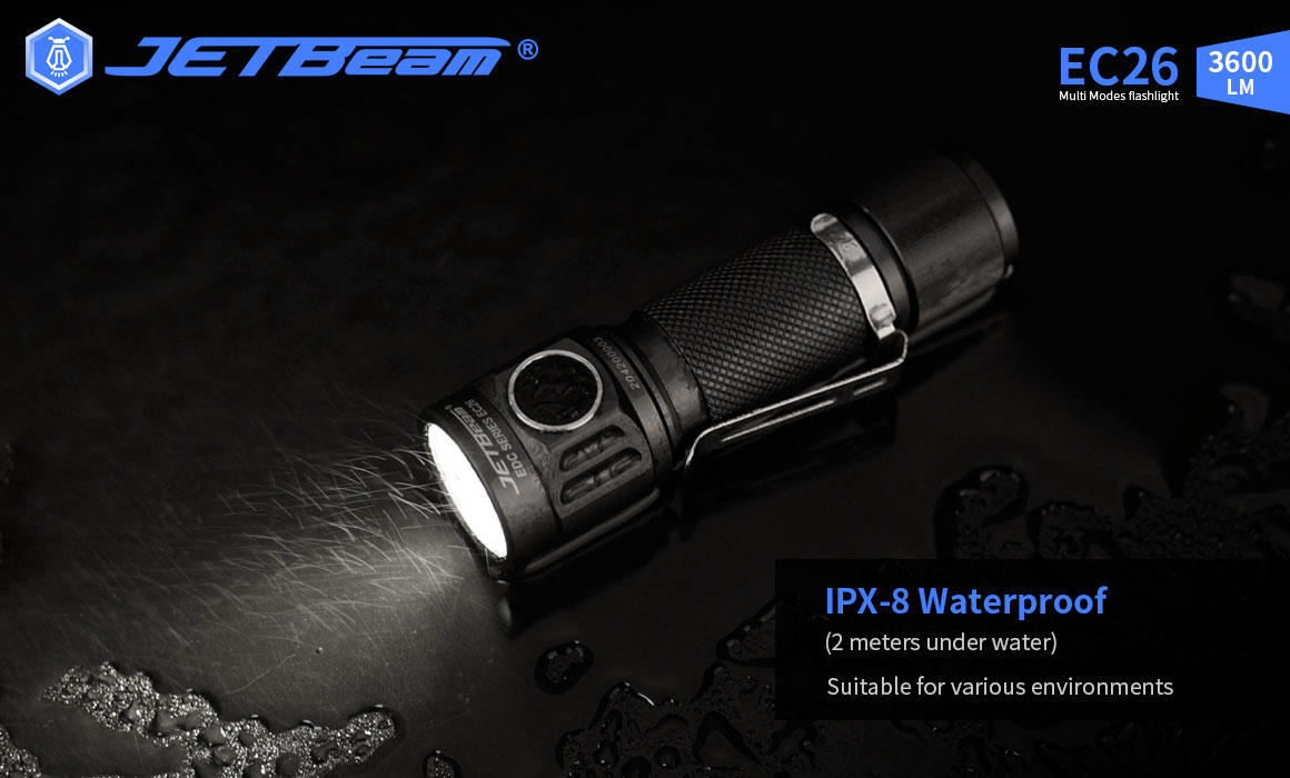JETBEAMEC264XPLHI3600LM268mEDCPowerfulLEDFlashlightIPX8WaterproofOutdoorMagneticRepairLamp18650MiniT-1851048-10