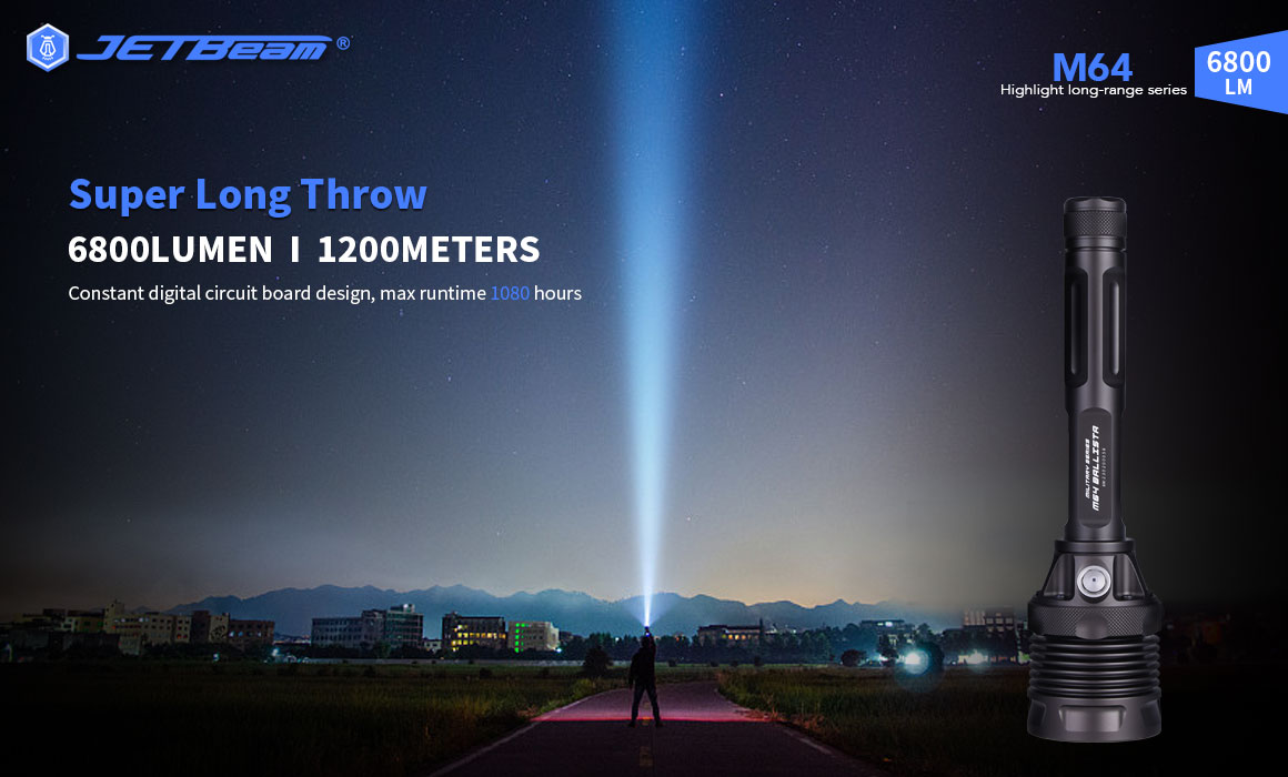 JETBeamM64SBT-906800LMPowerfulLEDFlashlight1200MUltraLongRangeLEDTorchSearchLightEasyUISideSwitchPow-1983449-2