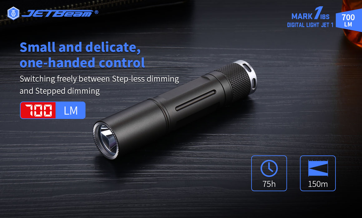JETbeamMAKIBS700LMXPLLEDFlashlight150MLongRangeTacticalFlashlight14500BatteryType-CCharge7ModesIPX8W-1986874-2