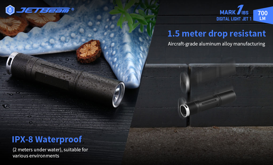 JETbeamMAKIBS700LMXPLLEDFlashlight150MLongRangeTacticalFlashlight14500BatteryType-CCharge7ModesIPX8W-1986874-11