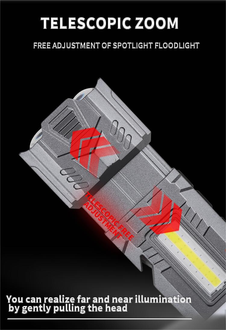 LEDCOBMultifunctionalStrongFlashlight1800mAhType-CChargingRepairLightEmergencyRopeSnipperWindowBreak-2003548-4