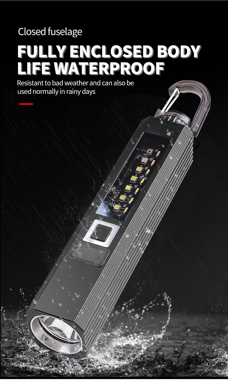 LEDCompactTorchPowerDisplay1200LMSuperBrightFlashlight10LightModesMultiLightSourceforOutdoorFishingE-2004397-13