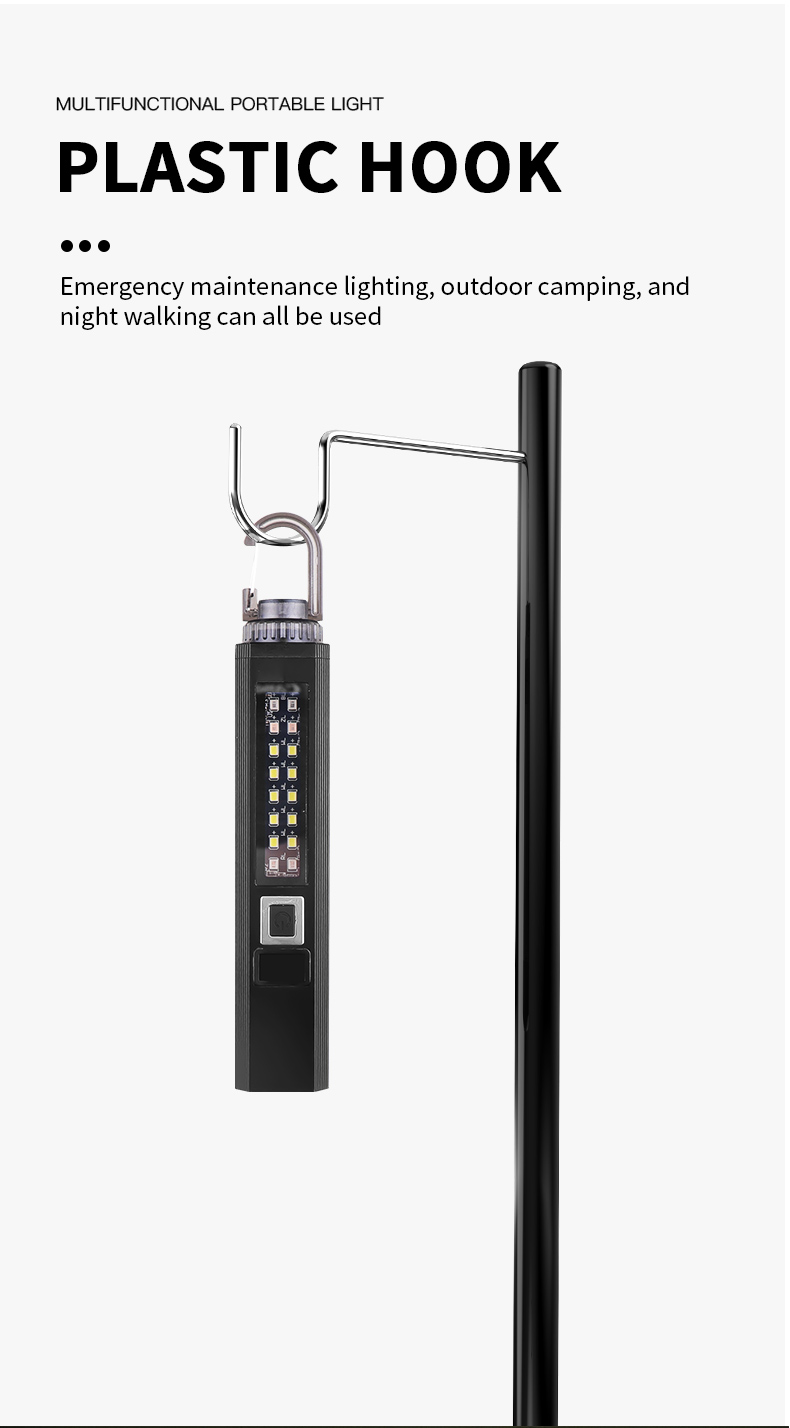 LEDCompactTorchPowerDisplay1200LMSuperBrightFlashlight10LightModesMultiLightSourceforOutdoorFishingE-2004397-8