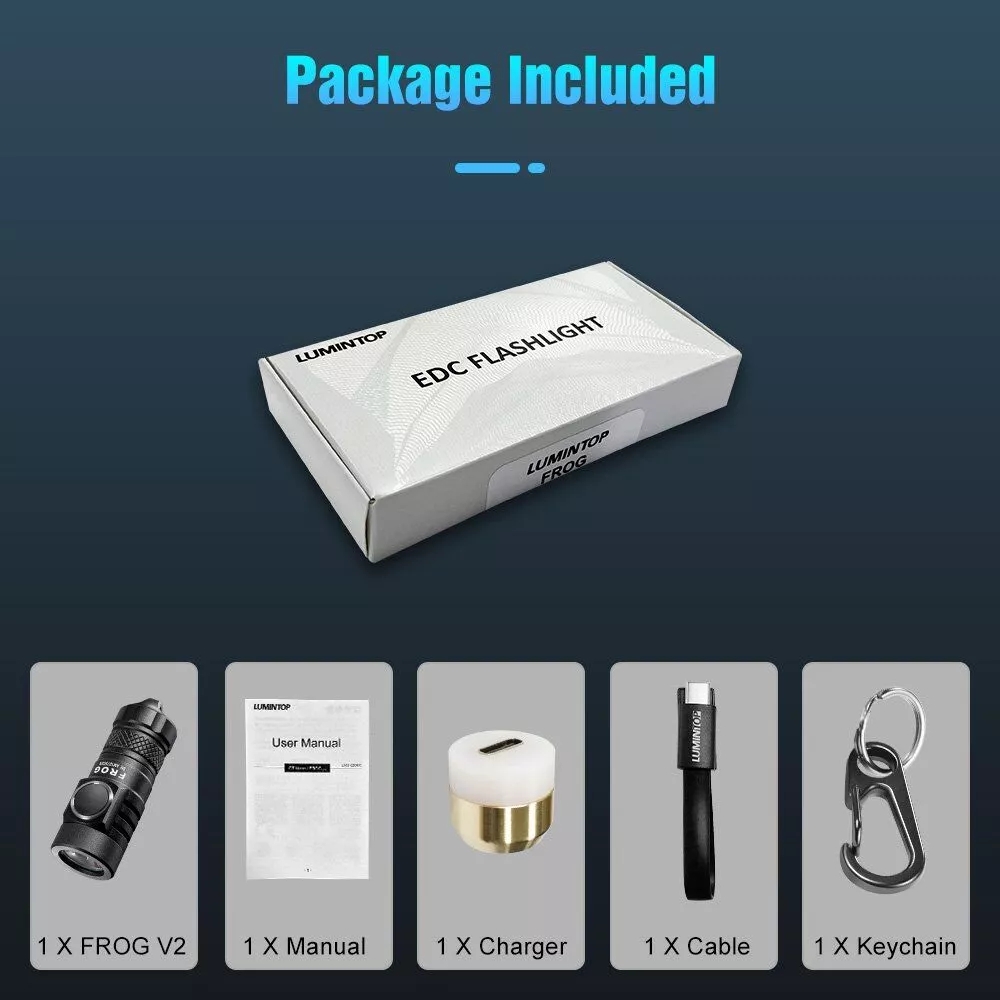 LUMINTOPFrogV20Max750Lumens135MMiniKeychainFlashlightwith10180BatteryUSBRechargeableMiniSizeLEDTorch-1936825-11