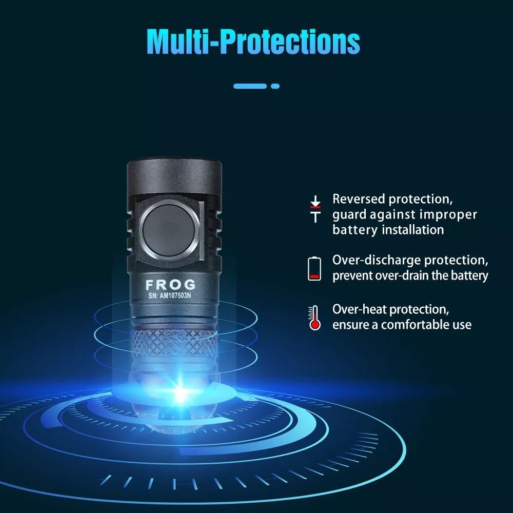 LUMINTOPFrogV20Max750Lumens135MMiniKeychainFlashlightwith10180BatteryUSBRechargeableMiniSizeLEDTorch-1936825-7