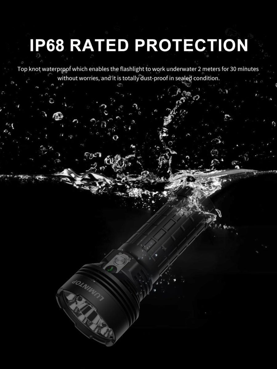 LumintopDF1126000LMHighLumenStrongLEDFlashlightwith38000mAhPowerfulBatteryTYPE-CRechargeableComboLig-2007069-9
