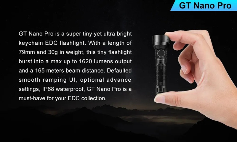LumintopGTNANO600lm361mGTNANOPRO1620lm165mEDCLEDFlashlightAluminumAlloy10280AAABatteryMiniLEDKeychai-1983419-2