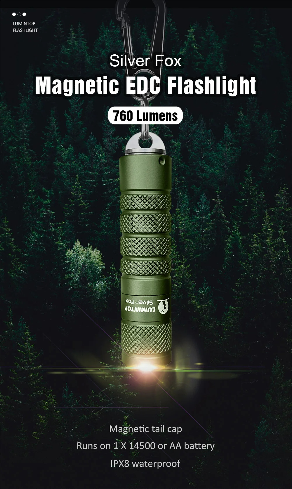 LumintopSilverFox760LMMiniLEDKeychainFlashlight14500AAEDCCompactMiniLEDTorchWithMagneticTailOutdoorC-2002736-1