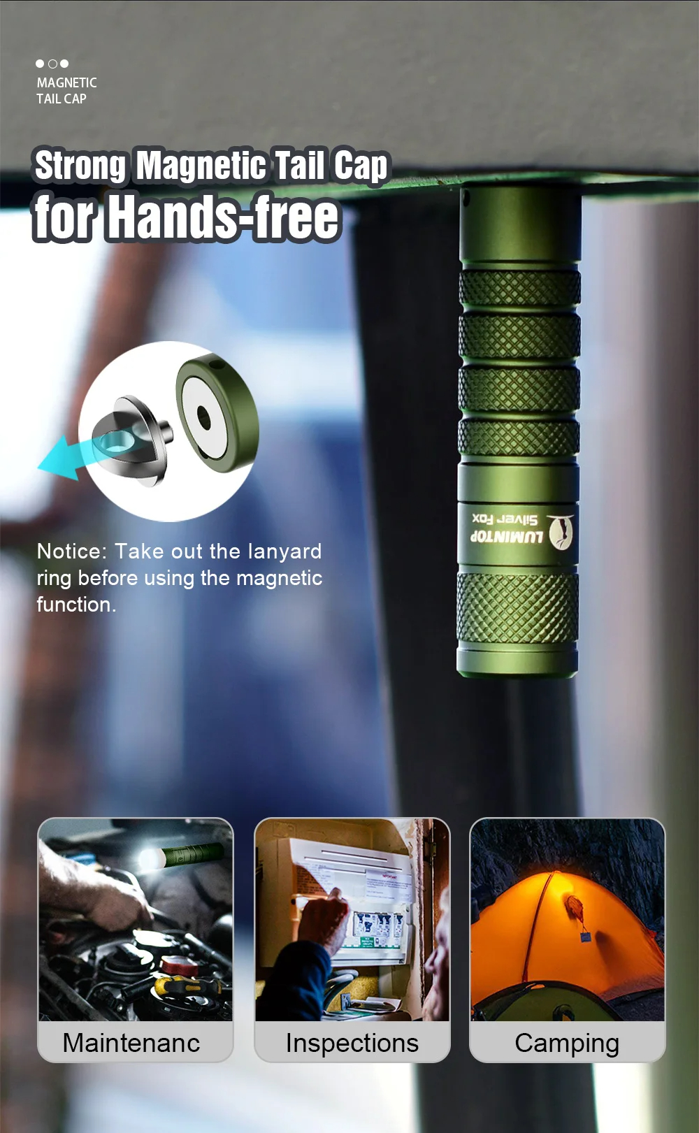 LumintopSilverFox760LMMiniLEDKeychainFlashlight14500AAEDCCompactMiniLEDTorchWithMagneticTailOutdoorC-2002736-3