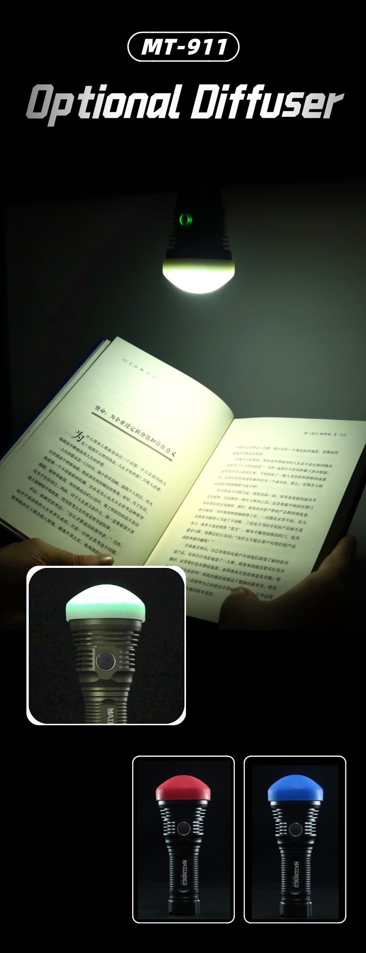 MatemincoMT-911XLD-G906200lmPowerfulFlashlight916mCampingLanternTacticalTorchLEDLanternaPowerby26650-1985942-6