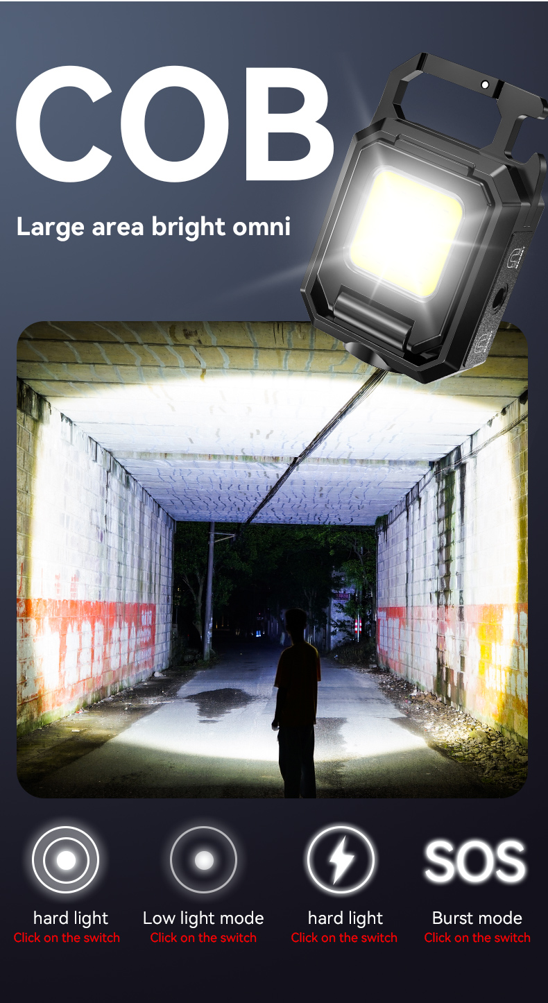 MiniLEDFlashlightKeychainLightDoubleCOBLightswithMagnetBuilt-inBatteryUSBRechargeableWorkLights-2004398-4
