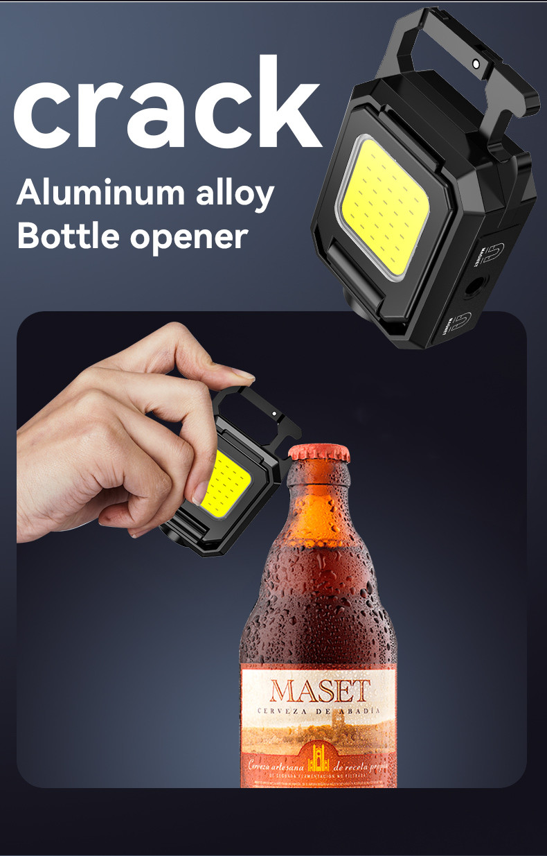 MiniLEDFlashlightKeychainLightDoubleCOBLightswithMagnetBuilt-inBatteryUSBRechargeableWorkLights-2004398-6