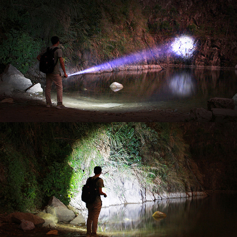 Multi-FunctionalPortableHandheldCampingLightWaterproofSpotlightSearchlightHighPowerBeamFlashlight-1987966-12
