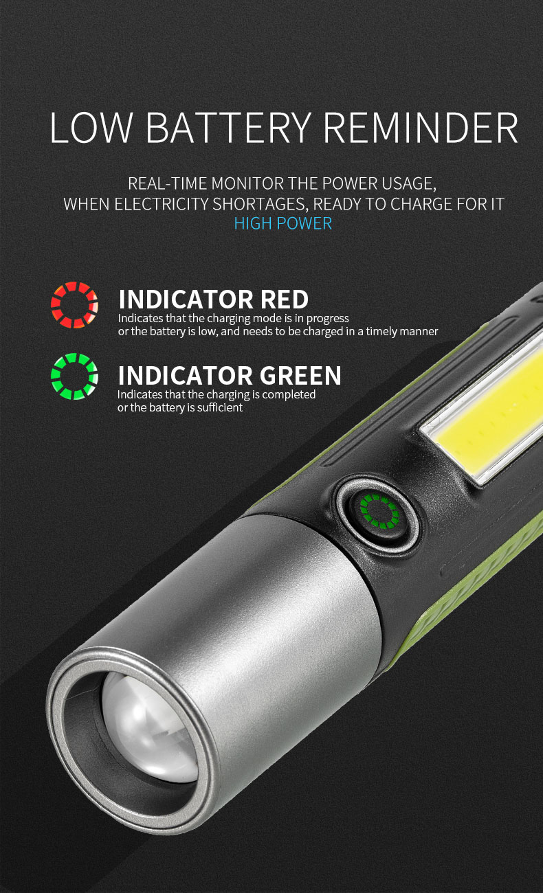 MultifunctionalOutdoorFlashlight1200mAhwithStrongFocusAdjustableBrightnessandRechargeableBatteryforC-2004534-5