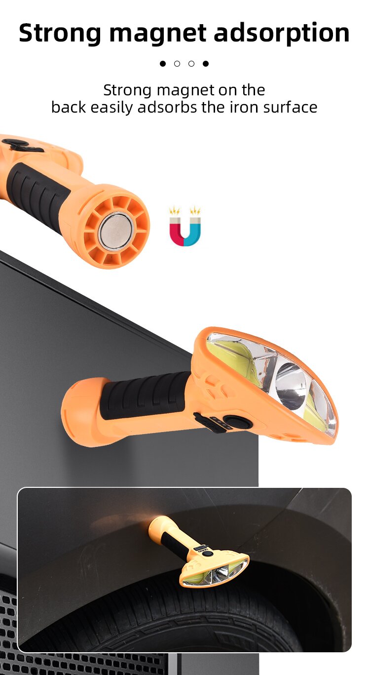 MultifunctionalThreeHeadCOBMagnetAutoRepairWorkLightLEDRedLightWarningLightStrongLightFlashlightMain-1987222-9