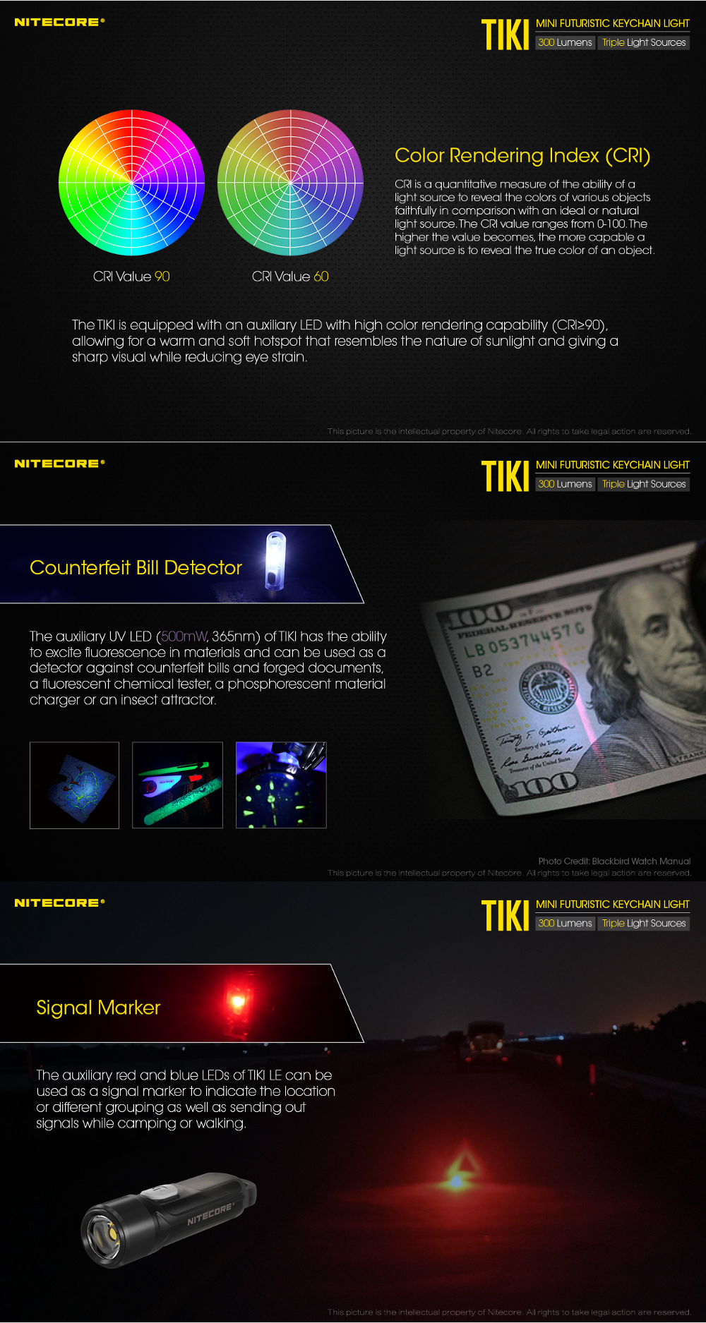 NITECORETIKITIKILE300LumenUSBRechargeableLEDKeychainFlashlightTIKIGITDHighCRISelf-luminousCampingLig-1619198-5