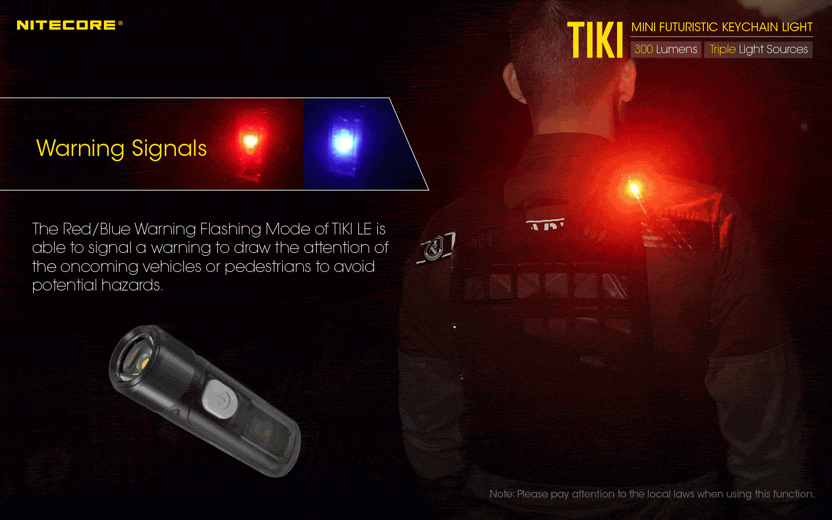 NITECORETIKITIKILE300LumenUSBRechargeableLEDKeychainFlashlightTIKIGITDHighCRISelf-luminousCampingLig-1619198-6