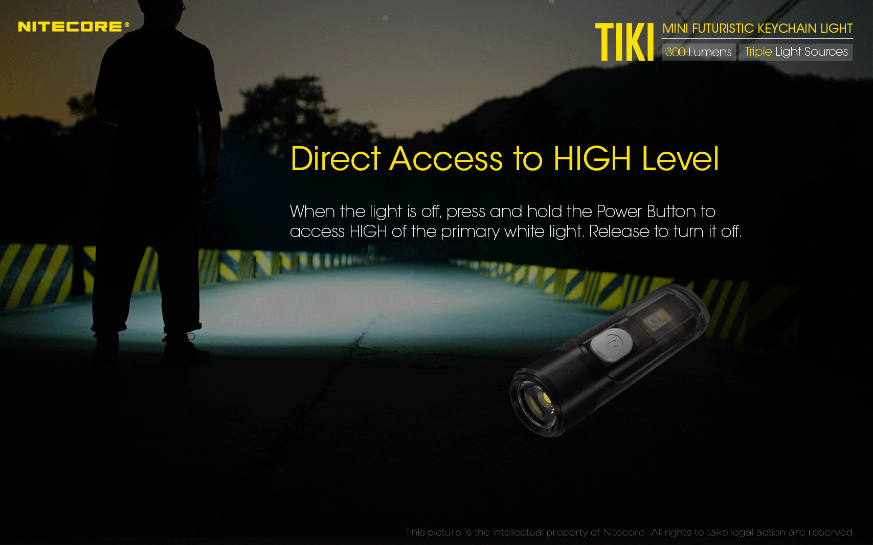 NITECORETIKITIKILE300LumenUSBRechargeableLEDKeychainFlashlightTIKIGITDHighCRISelf-luminousCampingLig-1619198-7