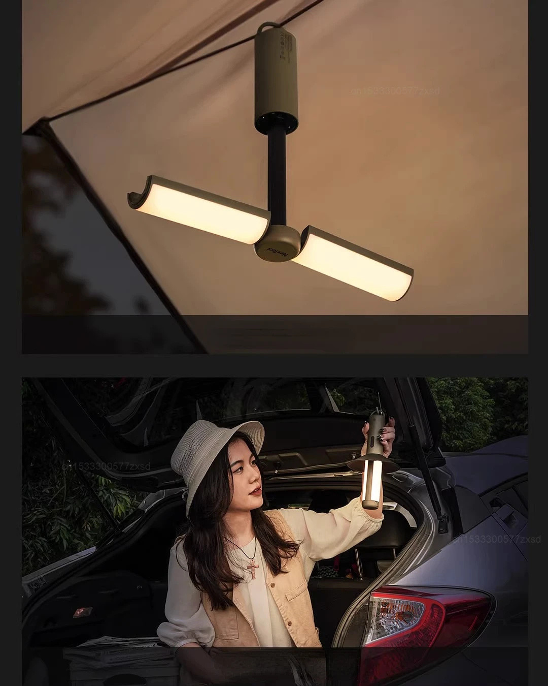 NexTool1000lmDeformablePowerfulOutdoorCampingLight4500mAhRechargeableTelescopicAdjustableTentLampAmb-2010970-9