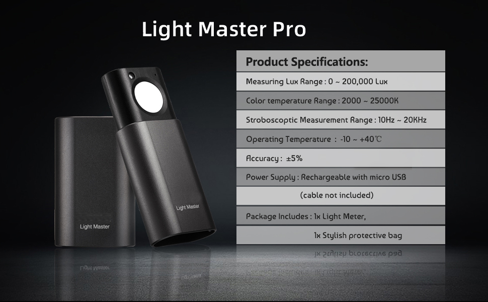 OppleMasterPro34LightLuxCRIDUVR1-R14FlickerMeterLEDFlashlightBluetoothIOSAndroidTesterToolRechargeab-1992092-2