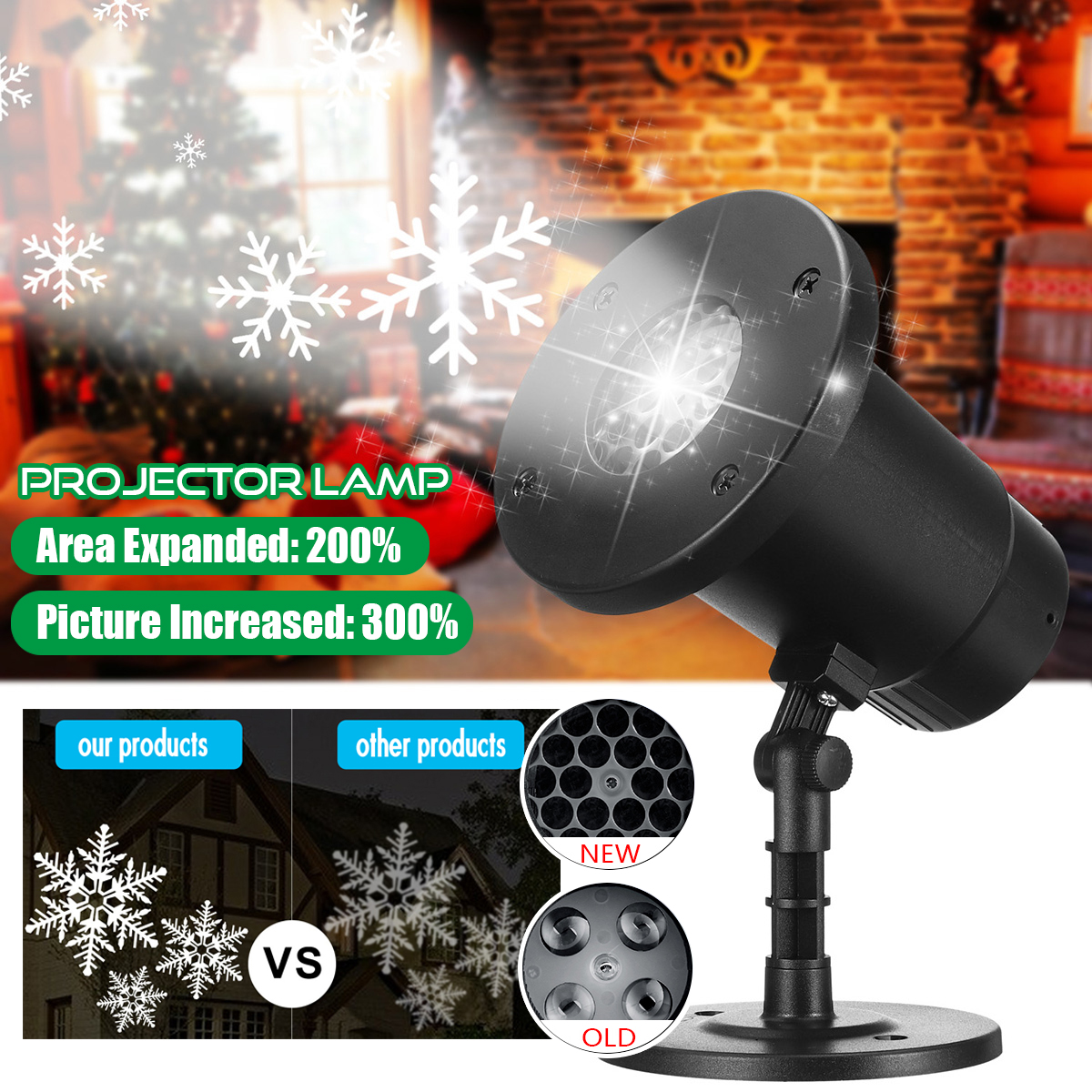 PortableIP65WaterproofWhiteColorfulSnowflakesProjectorLampOutdoorWorkLightLandscapeLightGardenLight-1605854-1