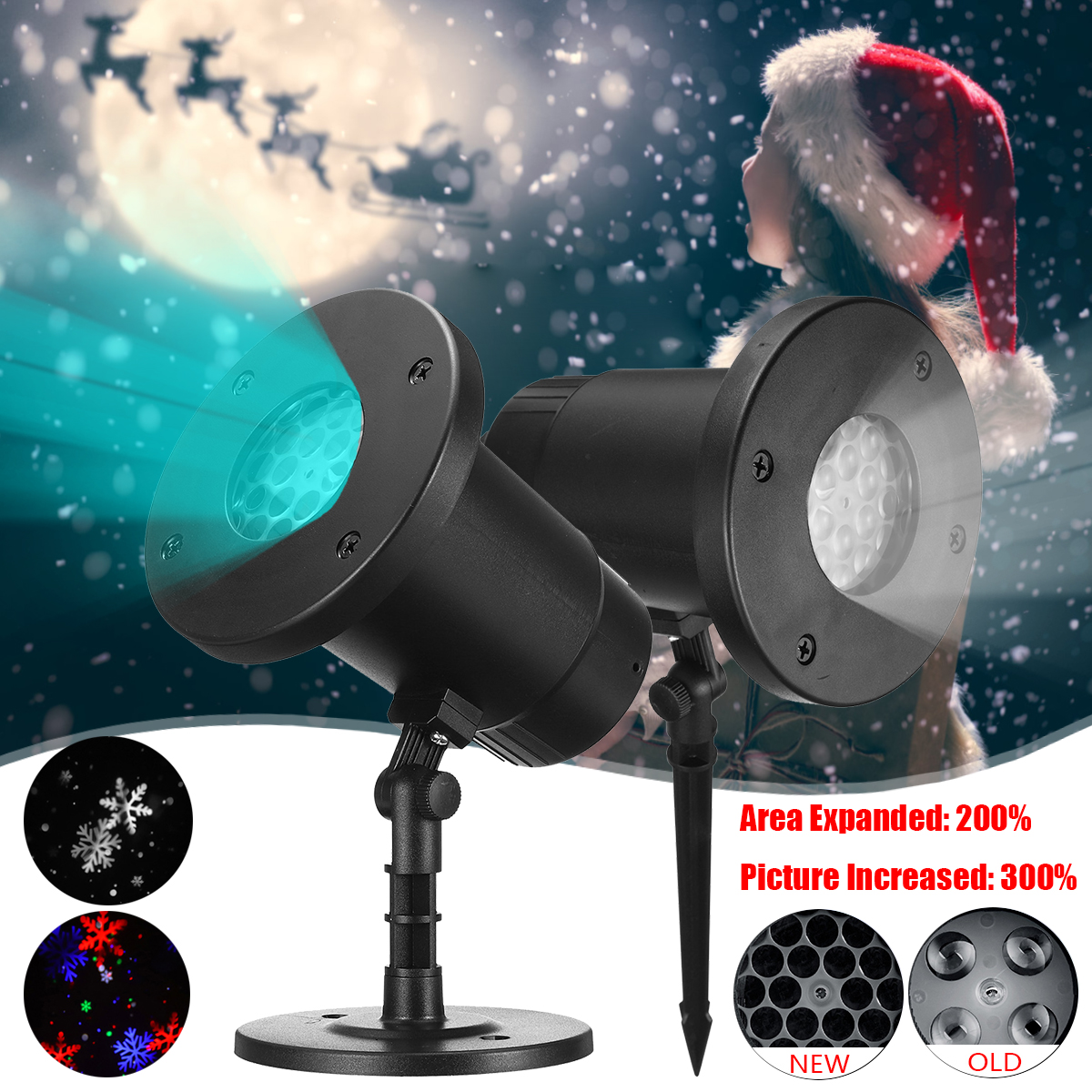 PortableIP65WaterproofWhiteColorfulSnowflakesProjectorLampOutdoorWorkLightLandscapeLightGardenLight-1605854-2