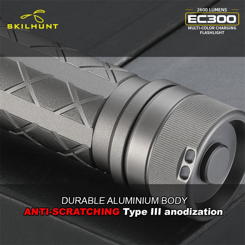 SKILHUNTEC300SST202600Lumens21700RechargeableLEDFlashlightWithMulti-colorRGBWLightForOutdoorActiviti-1986526-11