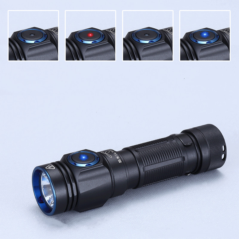 SKILHUNTM150V3750LMHands-FreePatrolPocketClipLightAA14500EDCLEDFlashlightUSBRechargeableOutdoorMagne-1986528-13