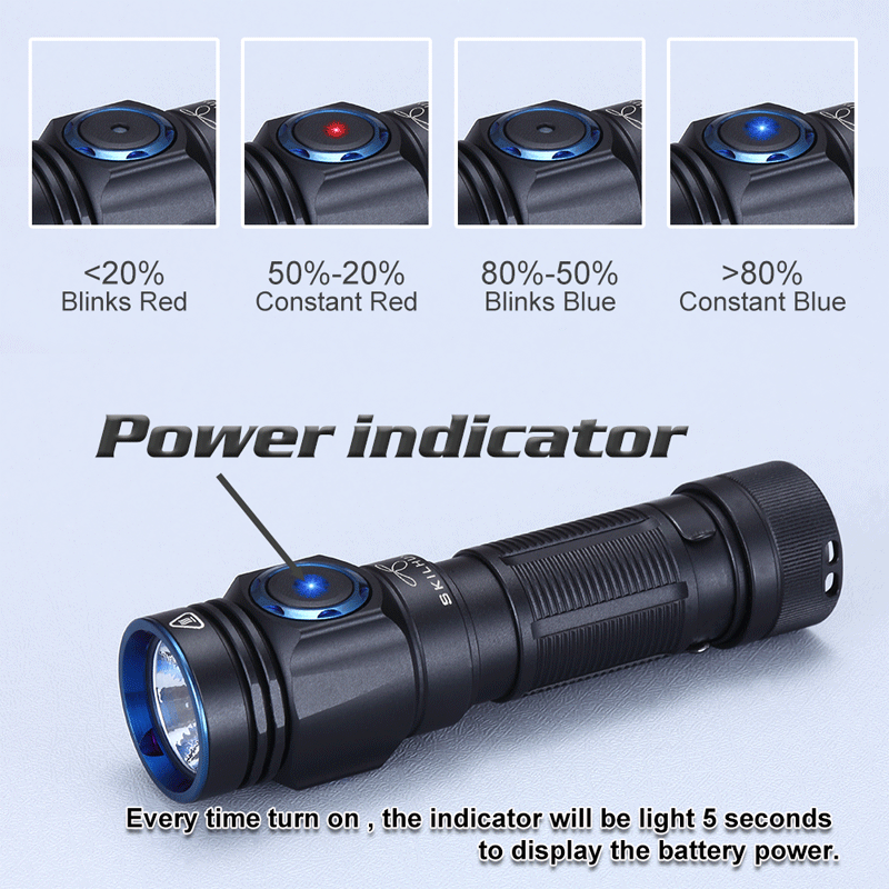 SKILHUNTM150V3750LMHands-FreePatrolPocketClipLightAA14500EDCLEDFlashlightUSBRechargeableOutdoorMagne-1986528-14