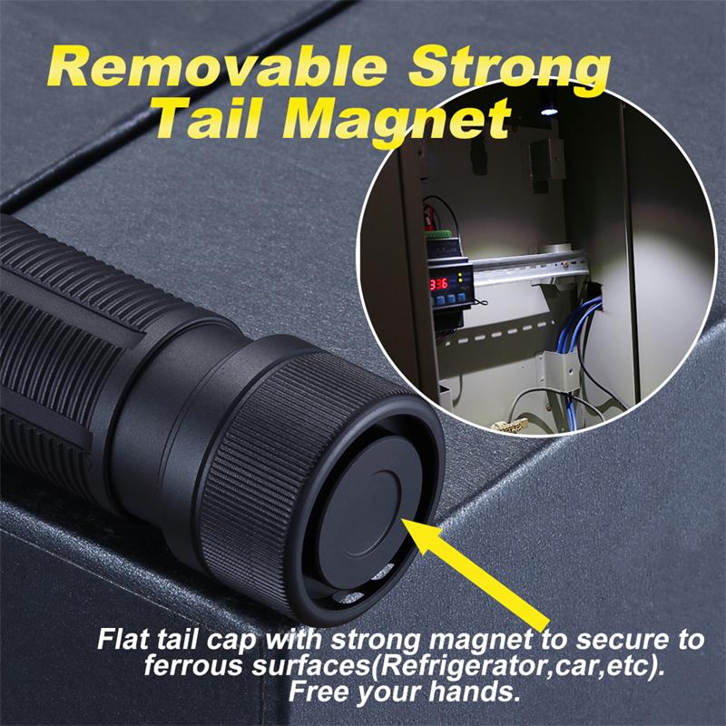 SKILHUNTM150V3750LMHands-FreePatrolPocketClipLightAA14500EDCLEDFlashlightUSBRechargeableOutdoorMagne-1986528-8
